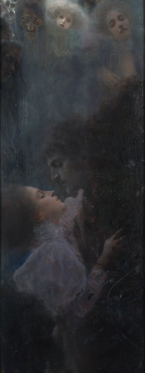 PlaceboArtt's tweet photo. Love, 1895, by Gustav Klimt https://t.co/dLXS5FEstd