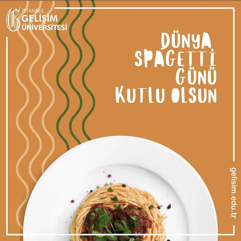 Bugün Dünya Spagetti Günü’ymüş. Onun da bir günü olmasın mı? 👏🏻
#igushmyo #istanbulgelişimüniversitesi #igugelisim #dünyaspagettigünü #spaghetti