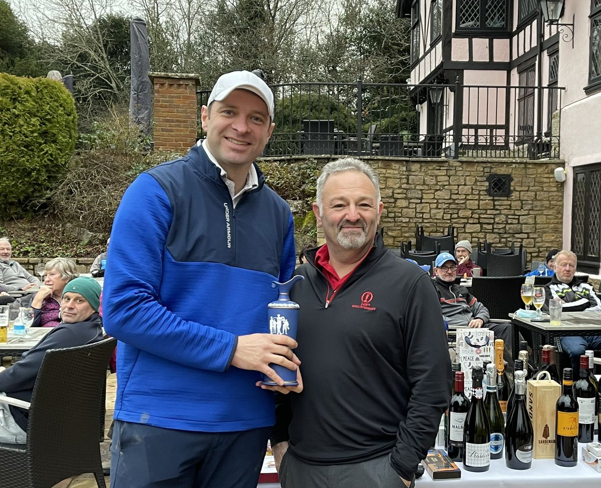 MemberMh's tweet photo. Congratulations to our first winners of the year - Steve Pye wins the Goodfellowship cup with a massive 43 points off 10 handicap. Julia Hoskins takes the lady’s trophy with an excellent 33 on a wet &amp; LONG #Waterfall course. A great day was had by all! #manningsheath #sussexgolf https://t.co/3lunlYsErY