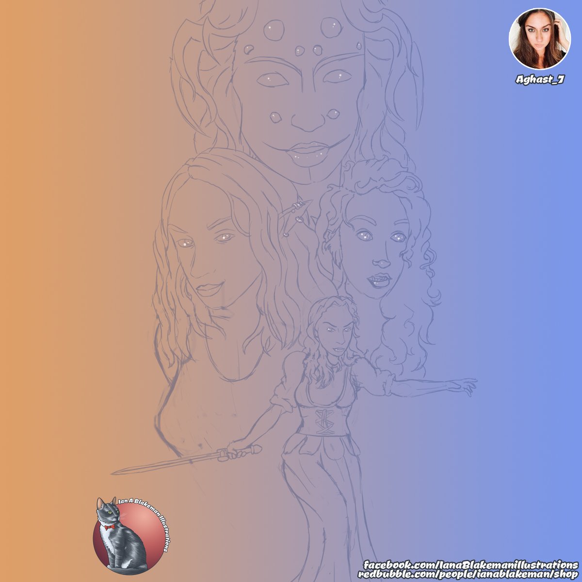 Ian_A_Blakeman's tweet photo. Once again I am up to my #fanart of people I follow on #tiktok and @aghast_7 has so many awesome post for duetting and funky fun characters!
So as I duet a lot of posts I think I owe them a little #art back
here is the #sketch
#artist #commissionsopen #postrait https://t.co/9Xy9NI1WuB