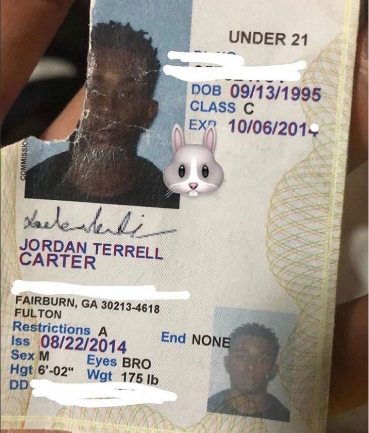 Carteira de motorista antiga do Carti de 2014