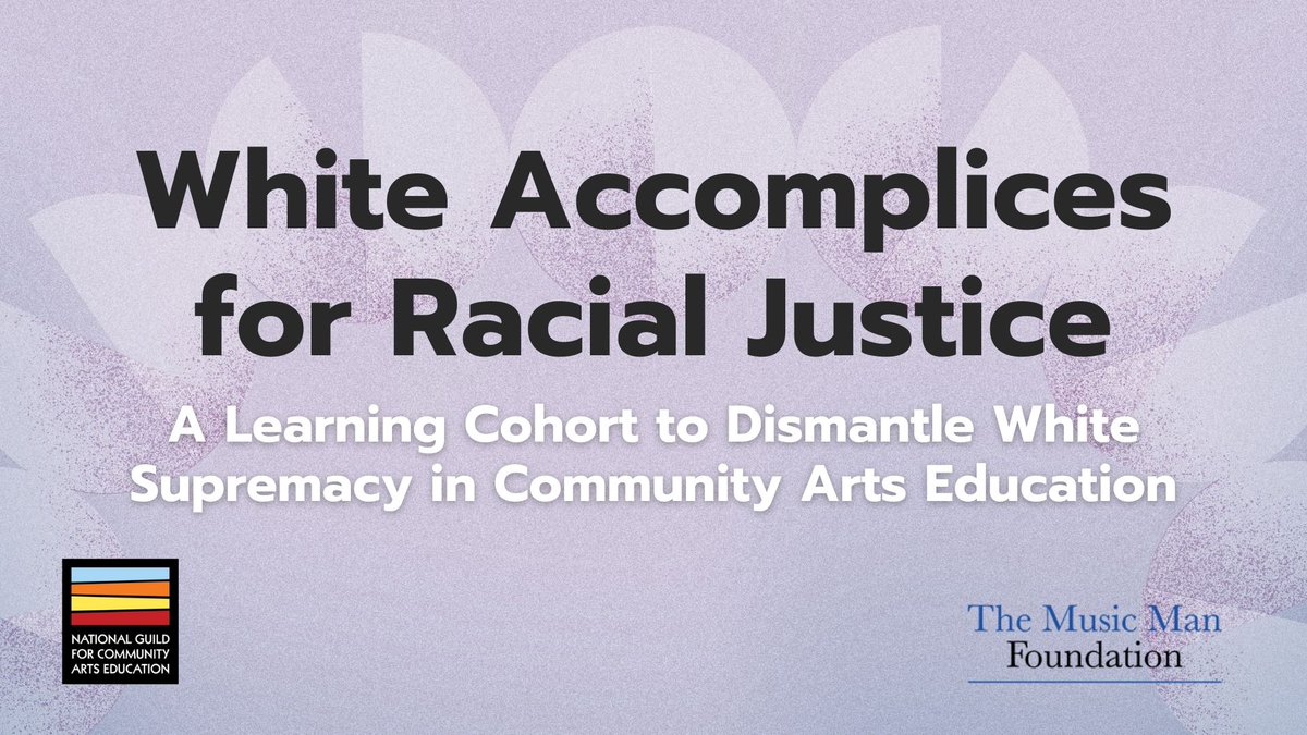 communityartsed's tweet photo. Deadline to apply for the White Accomplices for Racial Justice Cohort is tomorrow! If you're a Guild member, identify as white, and are committed to the lifelong work of anti-racism, now's the time to take your next step in solidarity and accountability: https://t.co/VD6xzIe7vE https://t.co/qCJxewtvKK