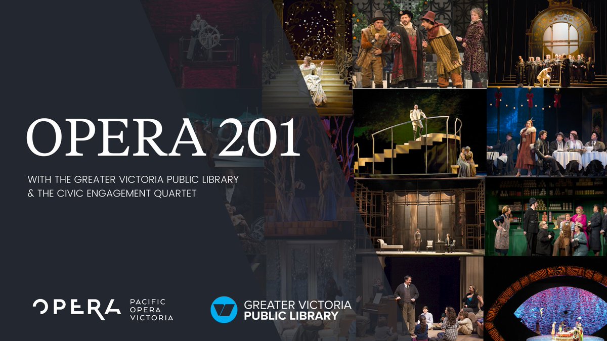 PacificOperaVic's tweet photo. PREMIERES | Fri, Jan 8, 1PM
โ
โThe CEQ & @gvpl bring you Opera 201 - a mini-series about the past, present, & future of opera! Watch as @MikeZFan, Simon Chalifoux, Ryan Patrick McDonald, & Rebecca Gray share insider insights into the world of opera
โ
More: https://t.co/1NXQ1ZYydk https://t.co/ta6eRP4Fil