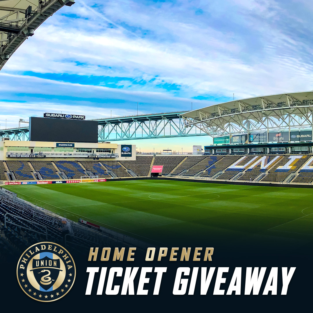 PhilaUnion's tweet photo. 🎟️🎟️ 𝗧𝗜𝗖𝗞𝗘𝗧 𝗚𝗜𝗩𝗘𝗔𝗪𝗔𝗬 🎟️🎟️

Enter to win 2 tickets to our home opener on Feb 26!
🔁 RT this tweet
🏷️ tag a friend

#DOOP https://t.co/3HSlqWykOP
