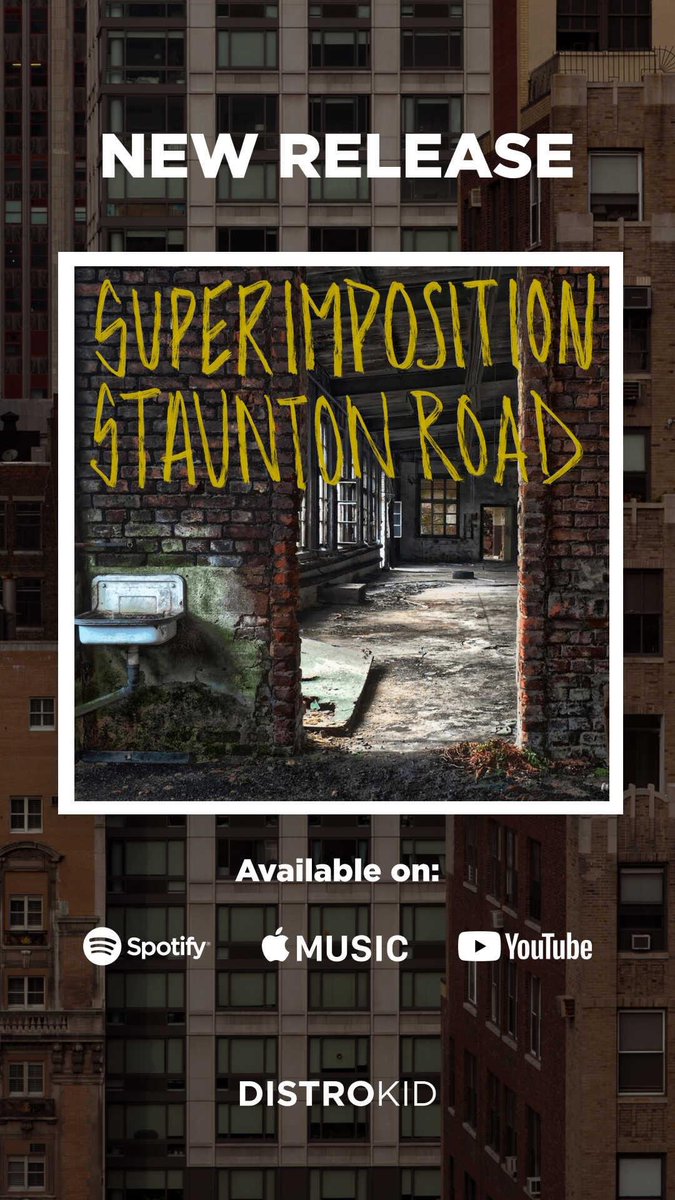 StauntonRoad's tweet photo. Superimposition: the placement of one thing over another, typically so that both are still evident

My second single is out now!! If you have a friend who would like it spread the word, you can go to the link on my page to find both singles from soon-to-be-released Buzzcut Days https://t.co/E28nnGFVeX