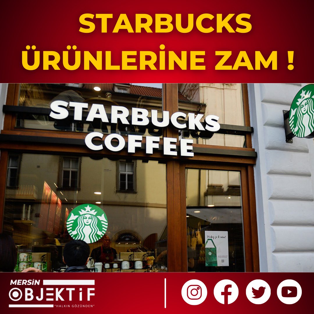 Starbucks, kahve fiyatlarına %30’a varan zamlar yaptı.

#Starbucks #kahve #zam #mersin #mersinobjektif