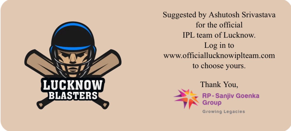 Ashutoshsri123's tweet photo. How’s this @TeamLucknowIPL #naambanaonaamkamao #TeamLucknow #lucknowteam #IPL2022 https://t.co/Msw0KLEQSY