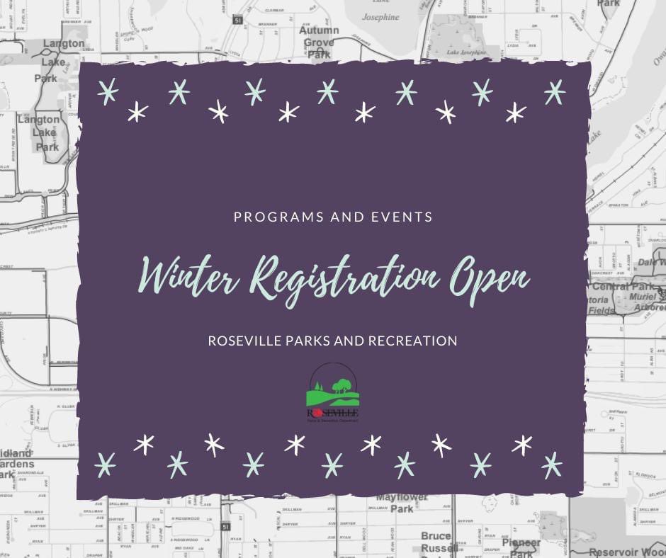 RosevilleParks's tweet image. Winter program and event registration is open!*

Schedule your winter and early spring activities with Roseville Parks and Recreation. Register online, in person, or by phone at 651-792-7006.

anc.apm.activecommunities.com/rosevillemn/ho…

*registration opening dates may vary per program or event.