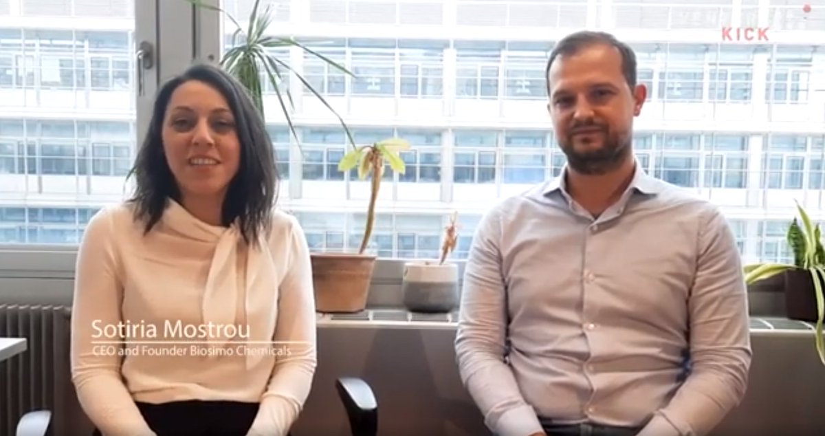 venturekick's tweet photo. "Created a huge momentum"
Founders Sotiria Mostrou and Maximilian Moser of Biosimo Chemicals, a spin-off of @ETH Zurich, about new bio-sourced chemicals and how Venture Kick helped them take off.
Watch the video: https://t.co/dHFLsRkrfM
#VentureKick #SwissStartups https://t.co/I11XEWZbnF