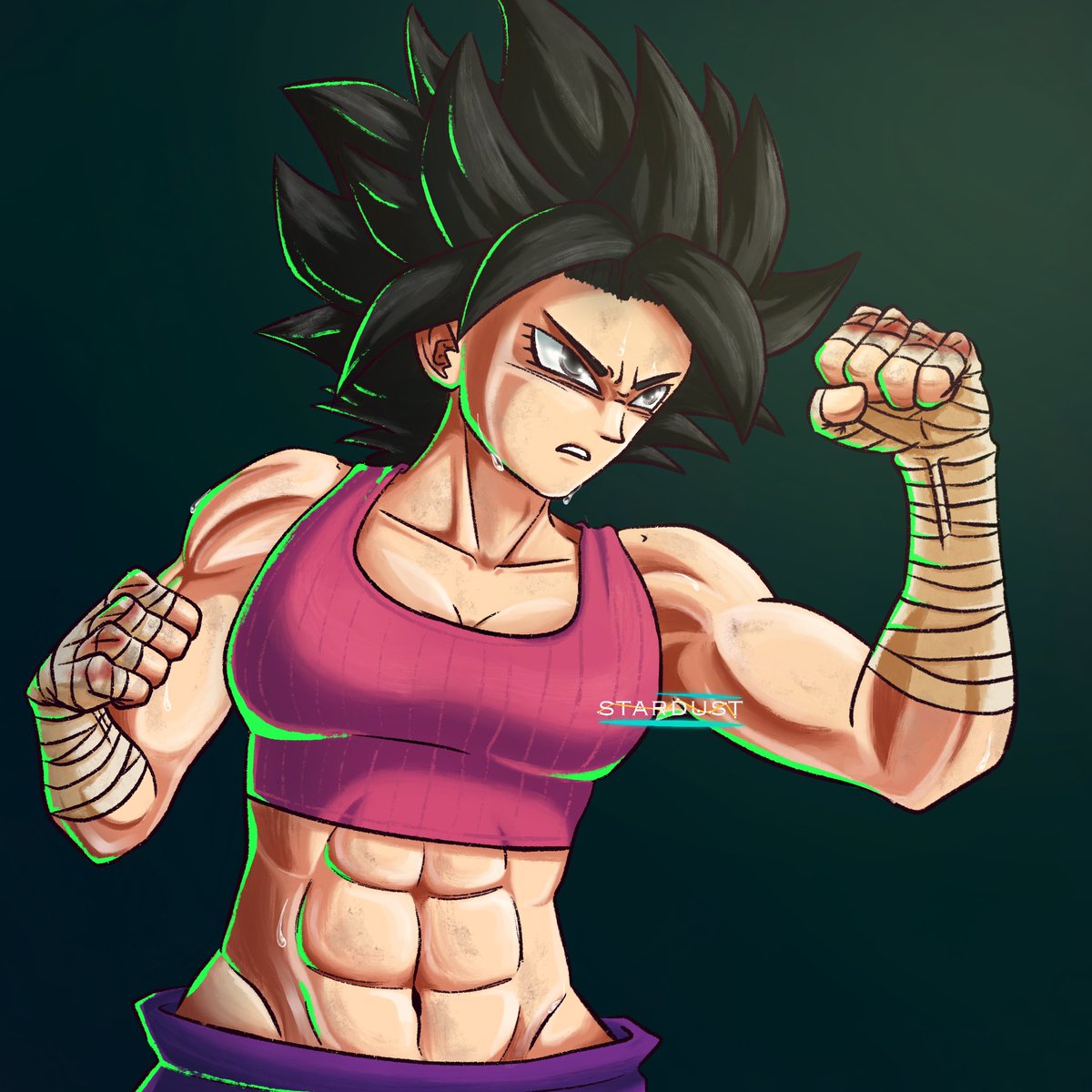 manurko32's tweet photo. Just Caulifla getting some training in, really happy with the result on this one ngl #art #DragonBall #anime https://t.co/2wo4OnUMdp