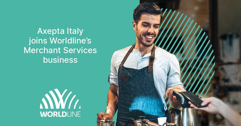 WorldlineGlobal's tweet photo. #Worldline has taken over 80% of Axepta Italy, the merchant acquiring entity of @BNLBNP in Italy.
This is a major step in Worldline’s strategy to enhance its scale, reach and presence in a growing number of countries in partnership w/ leading local banks.
https://t.co/hfToilu6mZ https://t.co/Io4vBIaCs4