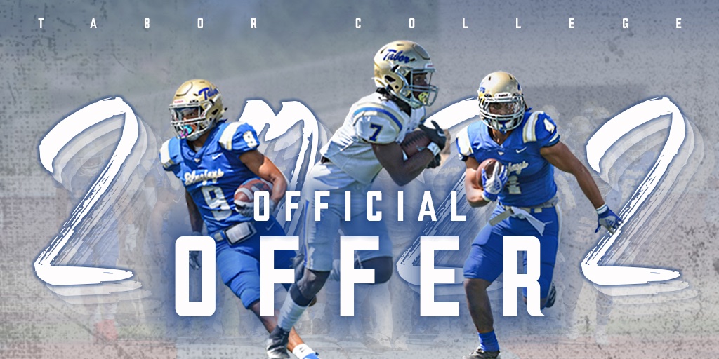 GrantMichaelQB's tweet photo. Blessed to receive my first Official Offer to play football for Tabor College! @CoachKoustmer #oneheartbeat @RichAthletix https://t.co/DuKzBKp1xH