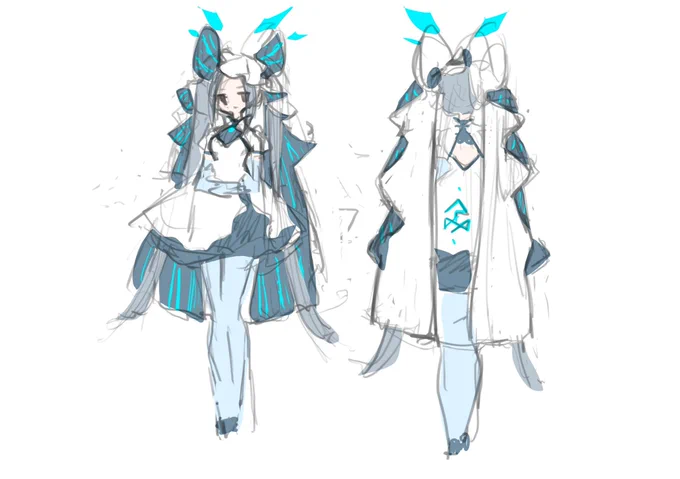 キャラデザ案色々あるホワイトちゃん。もうちょっとブラッシュアップできると思うんですけどね。 