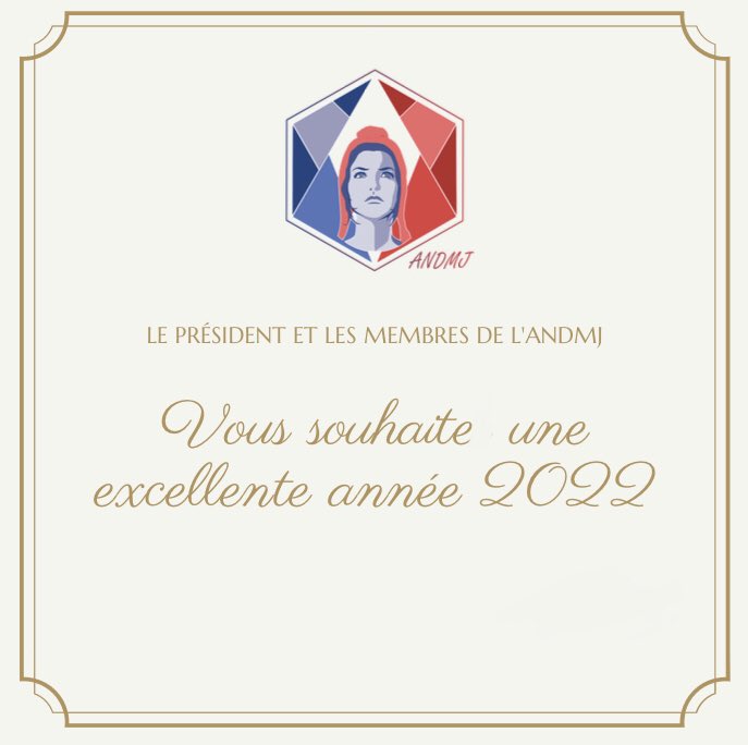 ANDMJfr's tweet photo. [ MEILLEURS VŒUX ]

_

Le président et les membres de l'ANDMJ vous souhaite une excellente année 2022 ! 
Qu'elle soit synonyme de joie, bonheur et santé pour tous ✨

_

#mémoire #histoire #devoir #devoirdemémoire #souvenir #transmission #apprendre #comprendre #ensemble #ANDMJ https://t.co/tF3E8Ati9Q