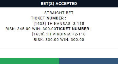GrindingEddie's tweet photo. Tue Jan 4

CBB:

Michigan -4 -110
Butler U-131 - 110
Kansas 1H -3 -115
Virginia 1H +2 -110
Oklahoma +13 -110 https://t.co/8HiOd82tLk