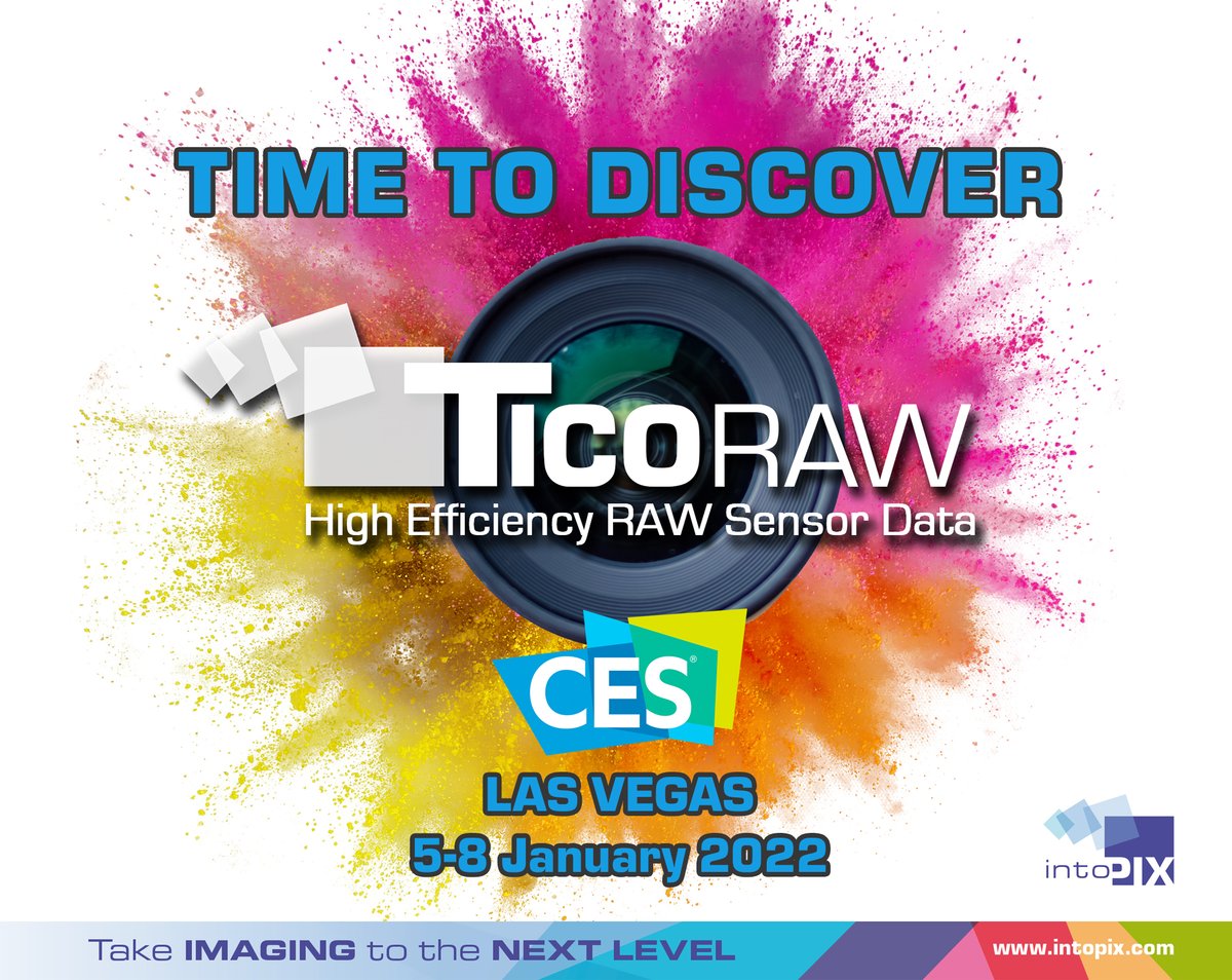 intoPIX's tweet photo. Welcome to @CES! Discover intoPIX #TicoRAW, the high-efficiency raw for CFA sensor data,  also integrated into the new @Nikon #Z9 mirrorless #camera. Book a meeting here: https://t.co/PYwKp66MYY 
Demo at Tech West, Venetian Expo - Booth  #51130
#imagesensor #NikonZ9 #RAW #CES https://t.co/ckqmEH607X