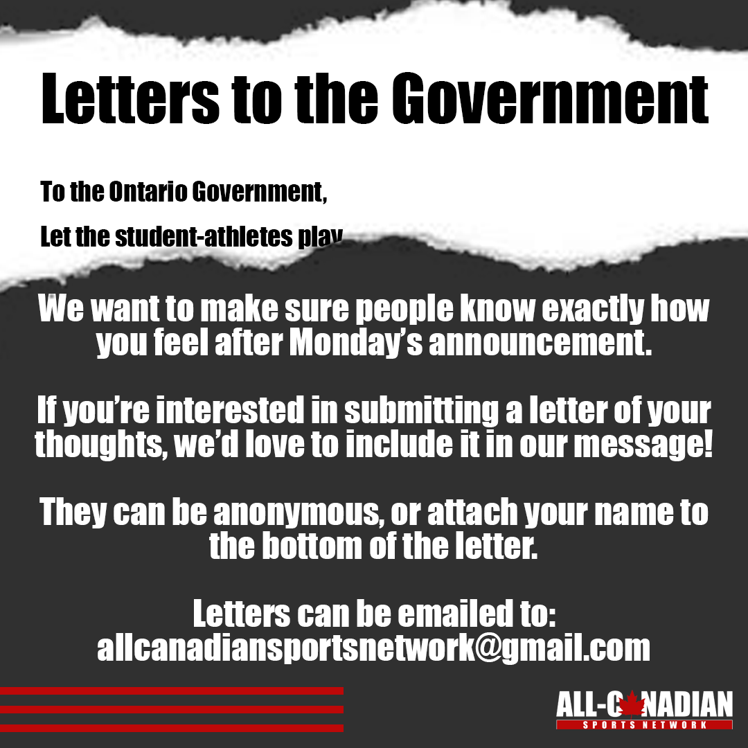 AllCdnSportsNet's tweet photo. We want to make sure your voices, your thoughts, and your opinions are heard and amplified in the wake of Monday's news.

Those interested in sharing their thoughts in a letter are encouraged to do so.

Letters can be emailed to: allcanadiansportsnetwork@gmail.com

#AllCanadian https://t.co/1ct5thQB6G