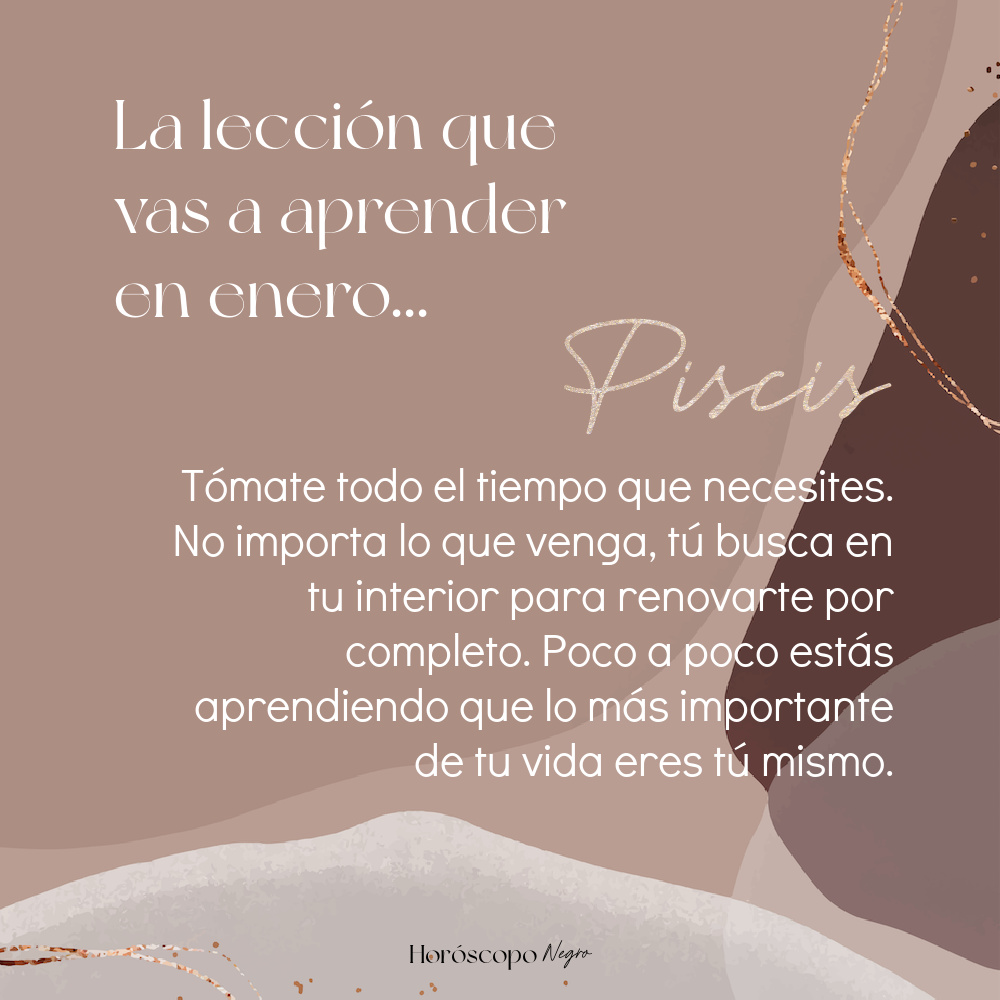 La lección que vas a aprender en enero... ✨🔮✨ #piscis #horoscoponegro