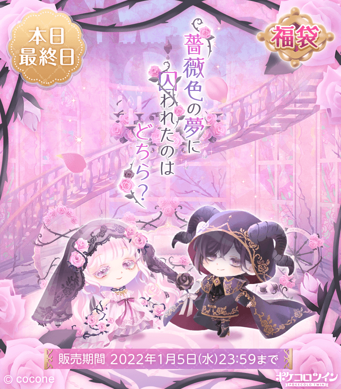 😭本日最終日😭】 福袋「Sleeping pink rose」は本日最終日⚠️ 国中