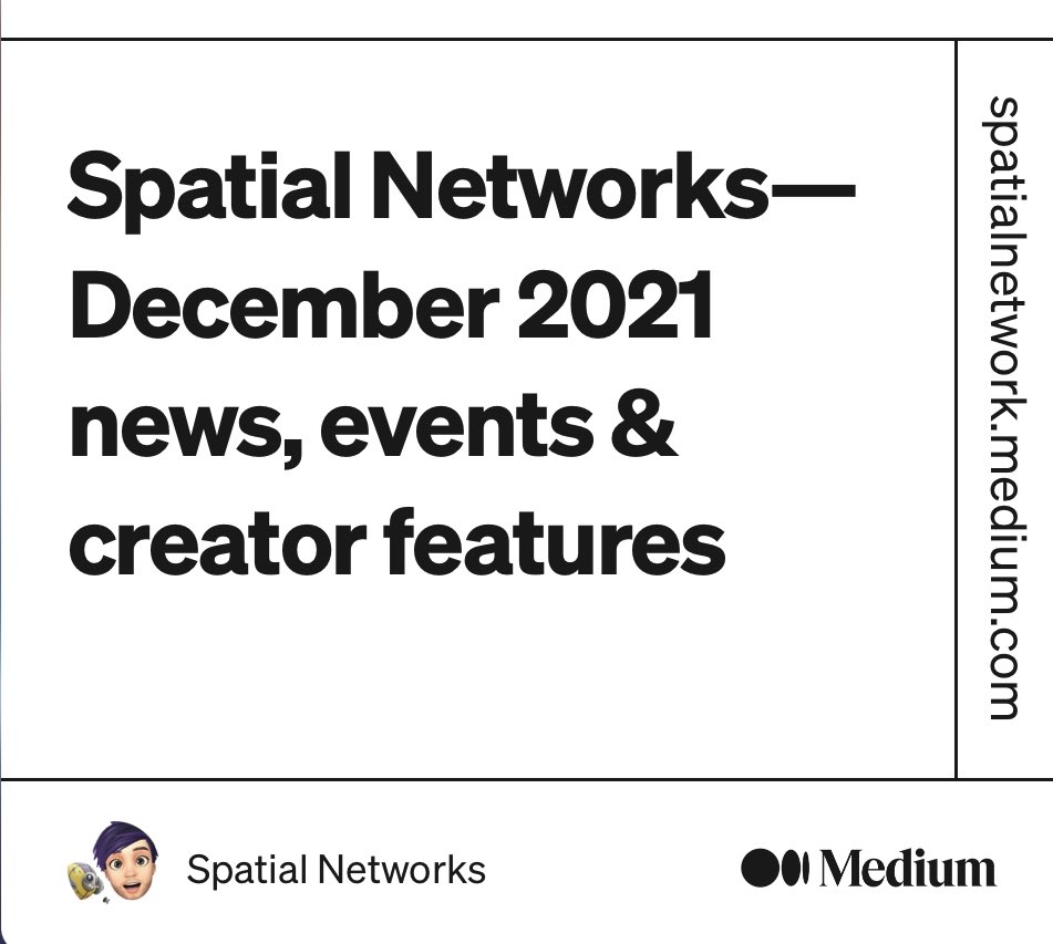 Need a resource on the latest social XR trend, news + events? 🔥⚡️📰♥️ Check out this excellent monthly roundups on Social AR x Social VR 📰from Creative XR Producer + founder of weekly #GetSocial productions in VR by ✍️ @AndyFidel #socialvr #Metaverse 📰spatialnetwork.medium.com/spatial-networ…