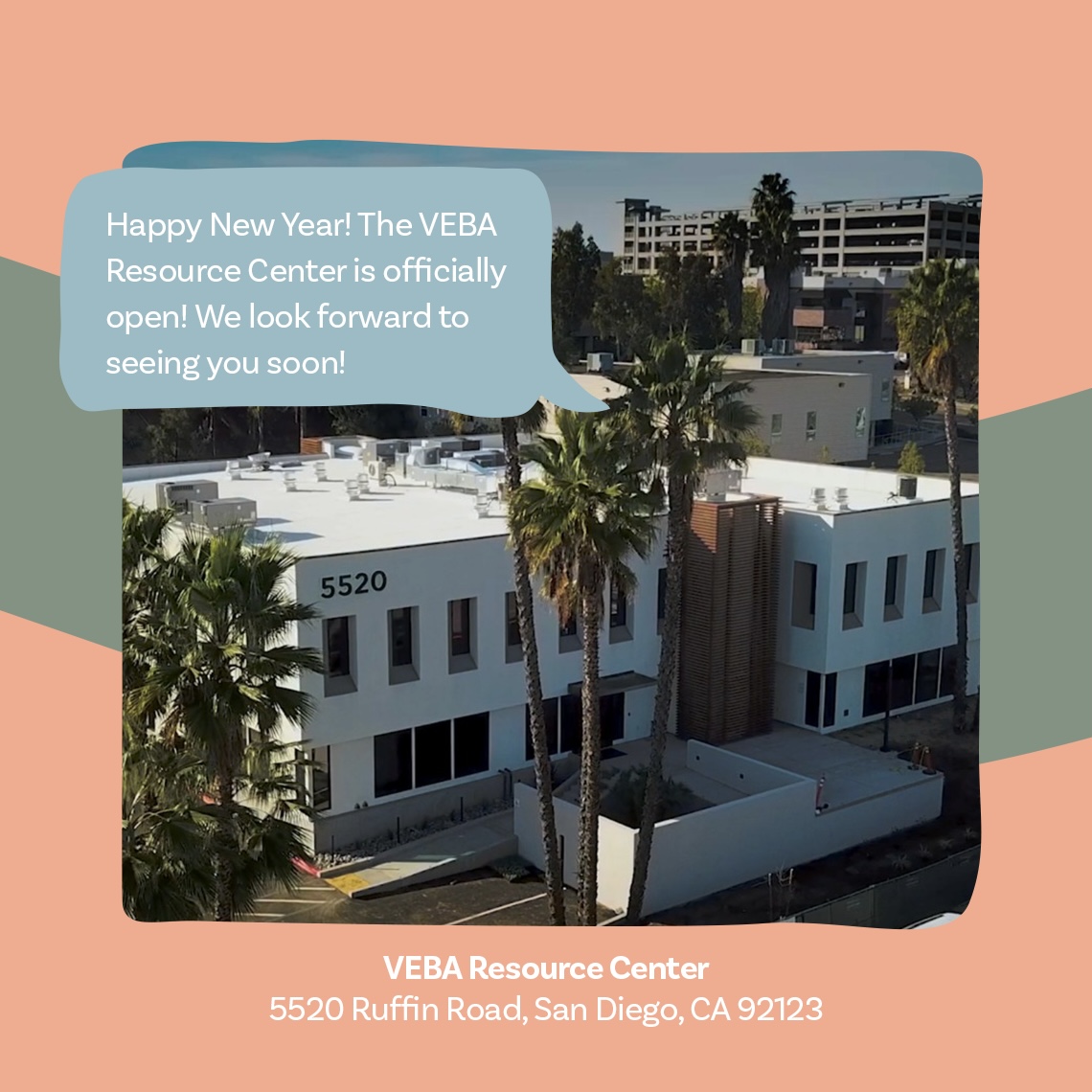 CAschoolsVEBA's tweet photo. Starting TODAY, the VEBA Resource Center is open to VEBA Members with a limited hour schedule! We are excited for you to see our new and improved building at 5520 Ruffin Road. For more information, visit: https://t.co/uBeBvkmW8N

#educators #teachers #sandiego #vebaresourcecenter https://t.co/xKvt3PXfkc