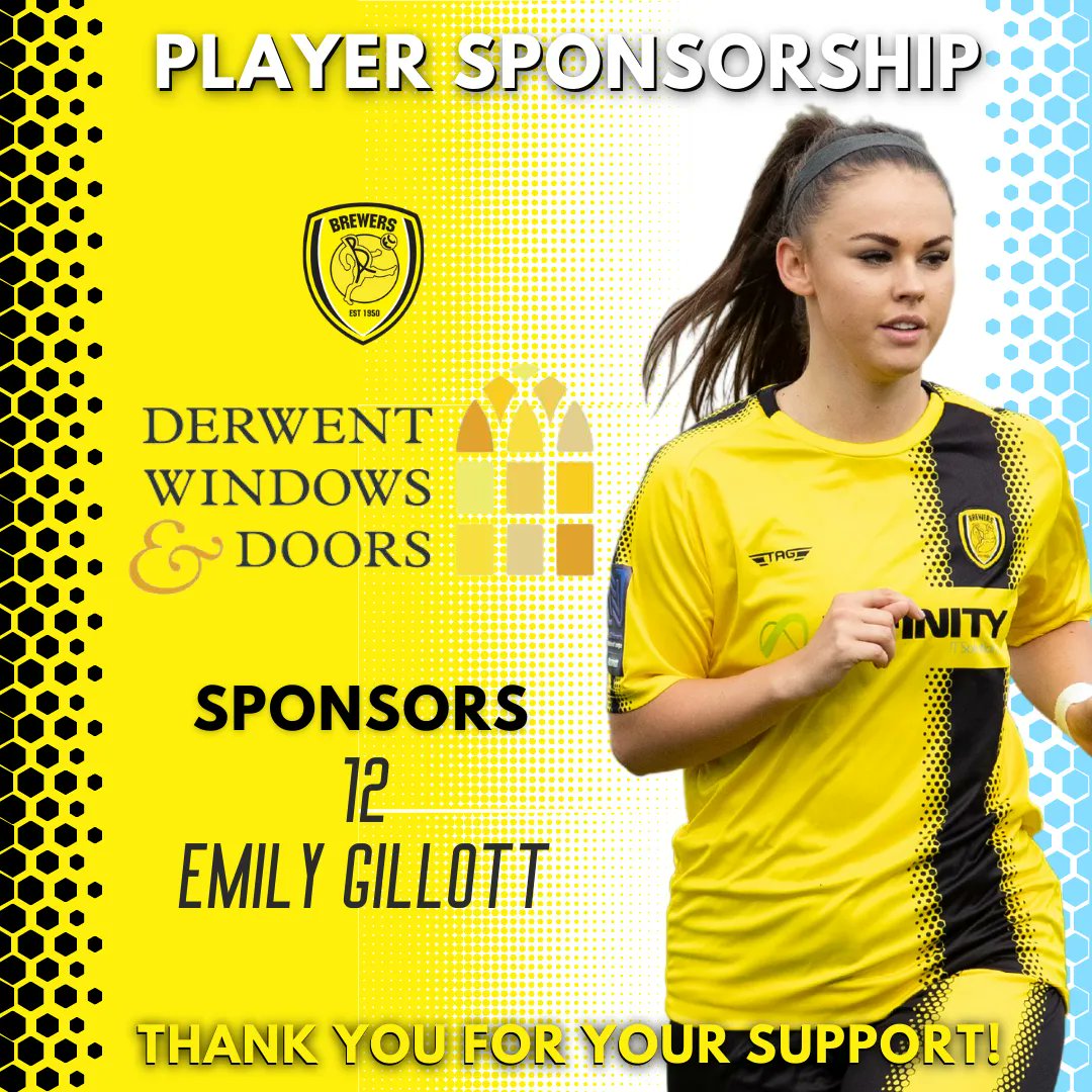🤝 PLAYER SPONSORSHIP

A huge thank you to <a href="/derwentwindows/">Derwent Windows & Doors</a> for sponsoring <a href="/EmilyGillott/">Emily Denny</a>!

If you're interested in sponsoring one of our first team, email hannah.hudson@burtonalbionfc.co.uk! 💻

#BAFC