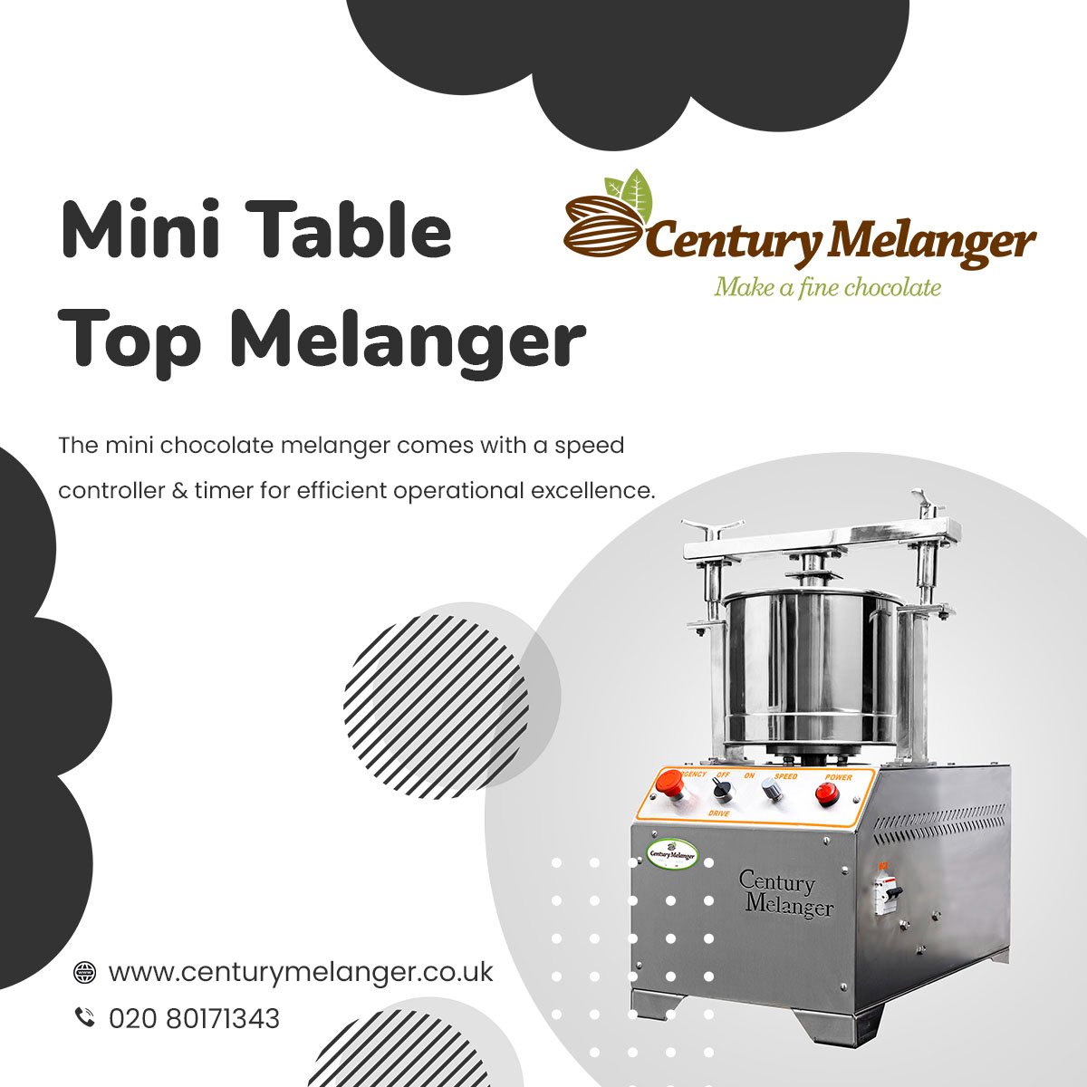 Century melanger's mini tabletop chocolate melanger is an ideal and compact machine for cocoa and peanut butter processing which also fulfils multipurpose grinding needs. #minitabletopmelanger #minimelanger #centurymelanger #cocoagrinder #Smallchocolatemachine #miniCocoaGrinder