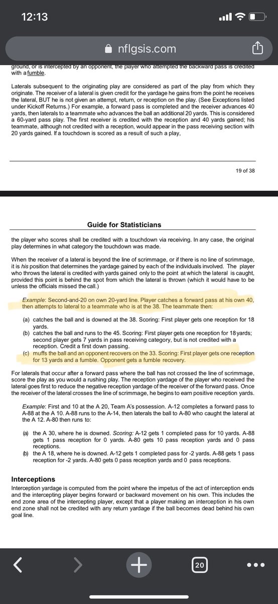 littleleips's tweet photo. @EliasSports PLS REVIEW PLAY https://t.co/AyyWKSZe86 13:23 min mark
Currently, Brown is being credited with the fumble, however, being that Brown never possesses the ball, it should be considered a muff and therefore the fumble should be credited to Bateman. 
See NFL Stats Guide https://t.co/JsamxtUsto