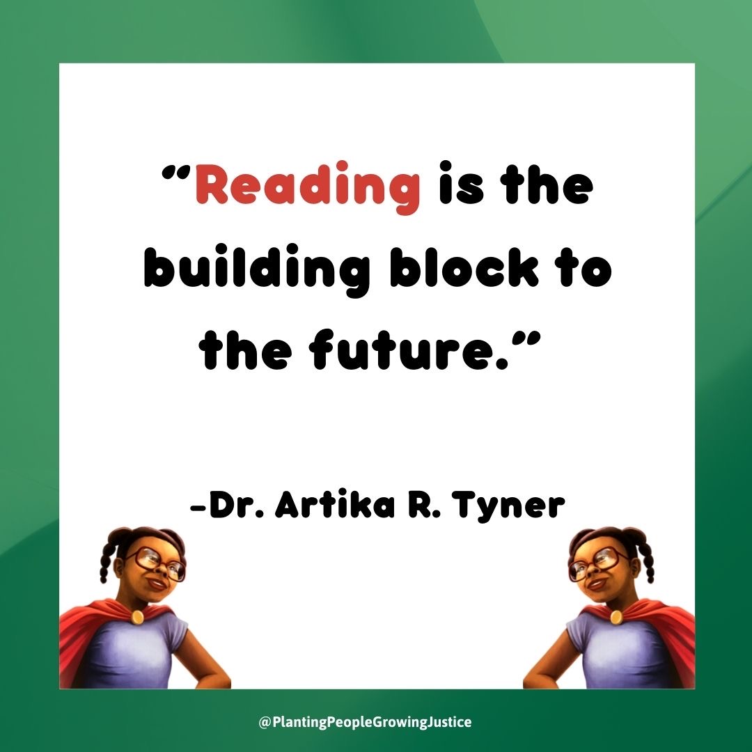 DrArtikaTyner's tweet photo. Planting People Growing Justice is committed to building the future- one book at a time.
#PlantingSeedsOfChange
#ReadAndRelate
#GrowingJustice
#LoveAndLiteracy https://t.co/FF4LBlWZTO