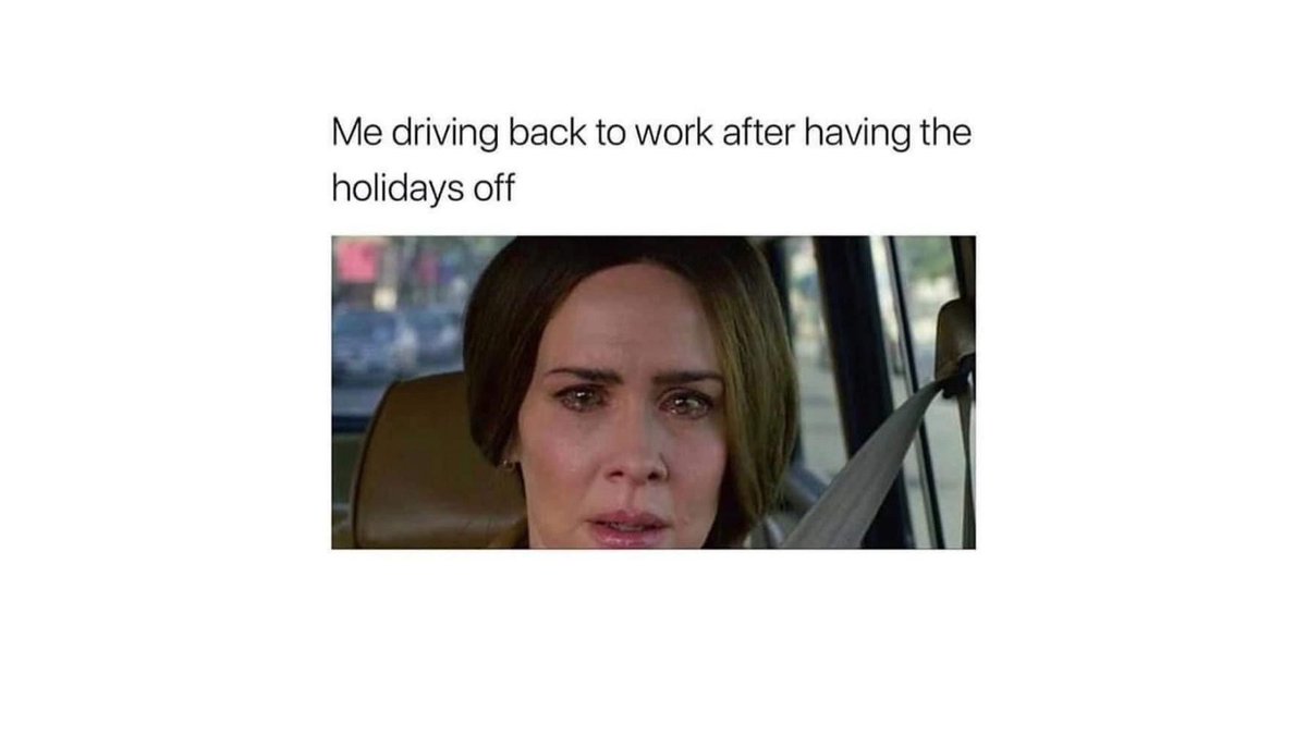 Anyone else like this on their way to work this week? 🙋‍♀️

#meme #relatable #backtowork #newyear #newstart