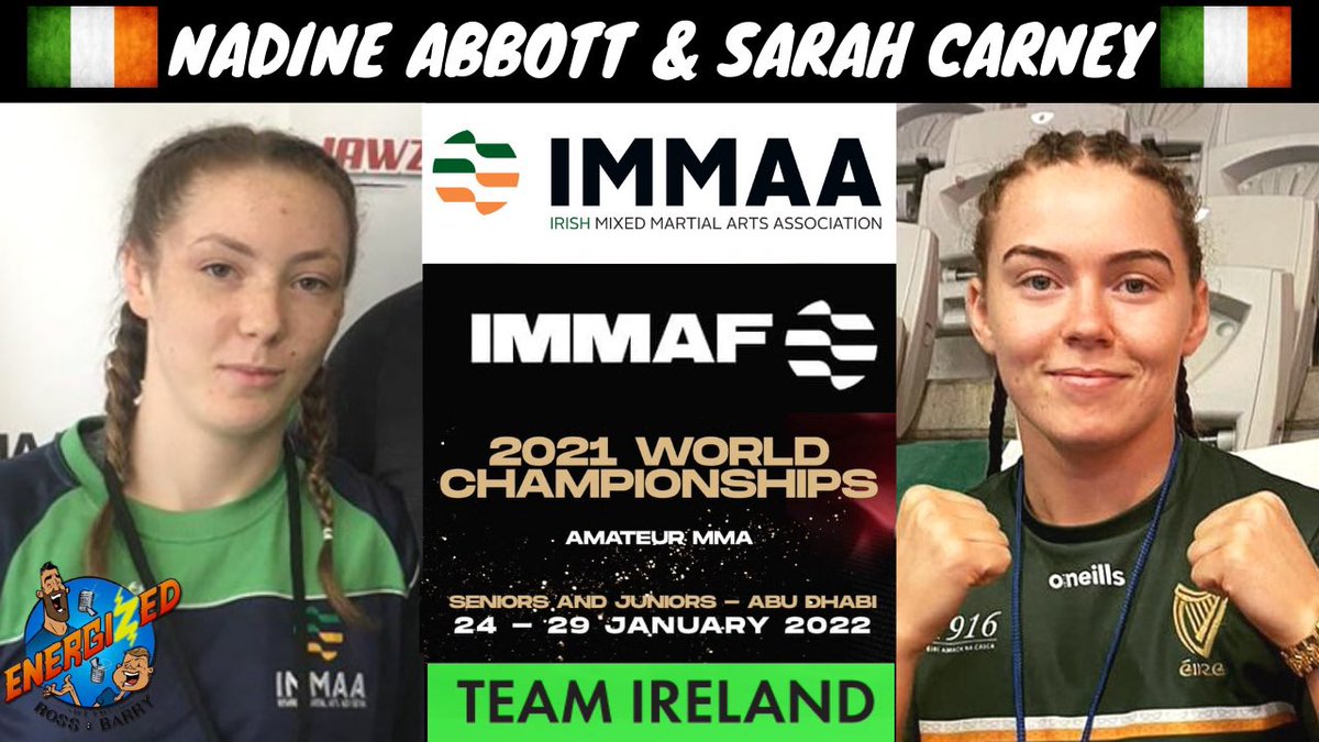 Energized_Show's tweet photo. The Energized Show with Nadine Abbott @teamryano &amp; Sarah Carney @HolohanMA_D24 is live 👊🇮🇪🎙

🎥 YT: https://t.co/TY60eOxtLG

🎧 SP: https://t.co/IGcMZ0rjNL

🎧 IT: https://t.co/ReqZcjfkAz

Let’s go Team Ireland @IMMAAOnline 🇮🇪

#MMA #IrishMMA #TeamIreland 🇮🇪 https://t.co/stGOjiW1OZ