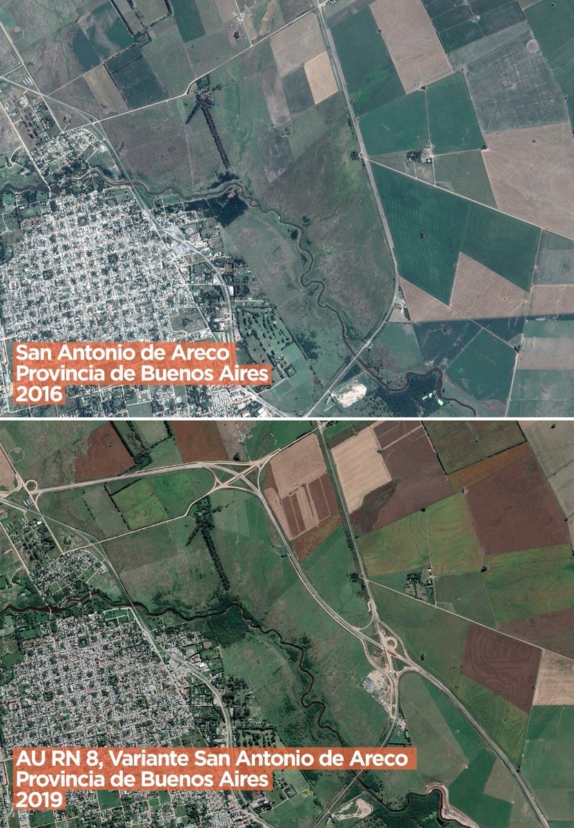 Guillodietrich's tweet photo. Las fotos son más que elocuentes. Cuando asumimos en 2015, no había nada. NADA. Con planificación y trabajo, dejamos muy avanzada la variante San A. de Areco de la AU RN8, aún cuando el intendente de esa localidad frenó la obra con un amparo judicial generando un gran retraso. https://t.co/WlgPZIsSD2