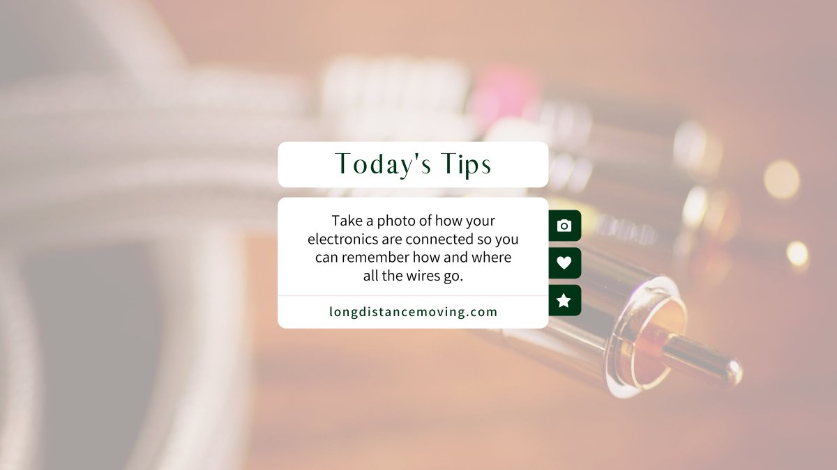 LDistanceMove's tweet photo. Then take a photo, preferably in all angles to cover the wires and their connections, before you disassemble them. That way you have a handy guide to refer to at your new home. 🖥️🖨️

#moving #packingtips #movingtips #tips #relocationexpert #movingexpert #relocation #retirement https://t.co/wifcfLckjA