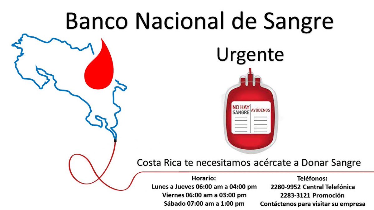 Por favor compartan la información, tenemos muchas emergencias en los hospitales de la CCSS! Ayúdanos Gracias