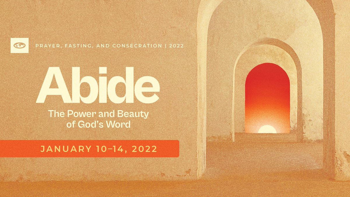 EveryNation's tweet photo. Join us January 10–14, 2022, for our annual week of Prayer, Fasting, and Consecration. This year we are digging into the power and beauty of God's Word with our theme Abide. 

More information is available at https://t.co/KMq5qTjs1q. 

#ENfast2022 https://t.co/xb2fS6Xdo4