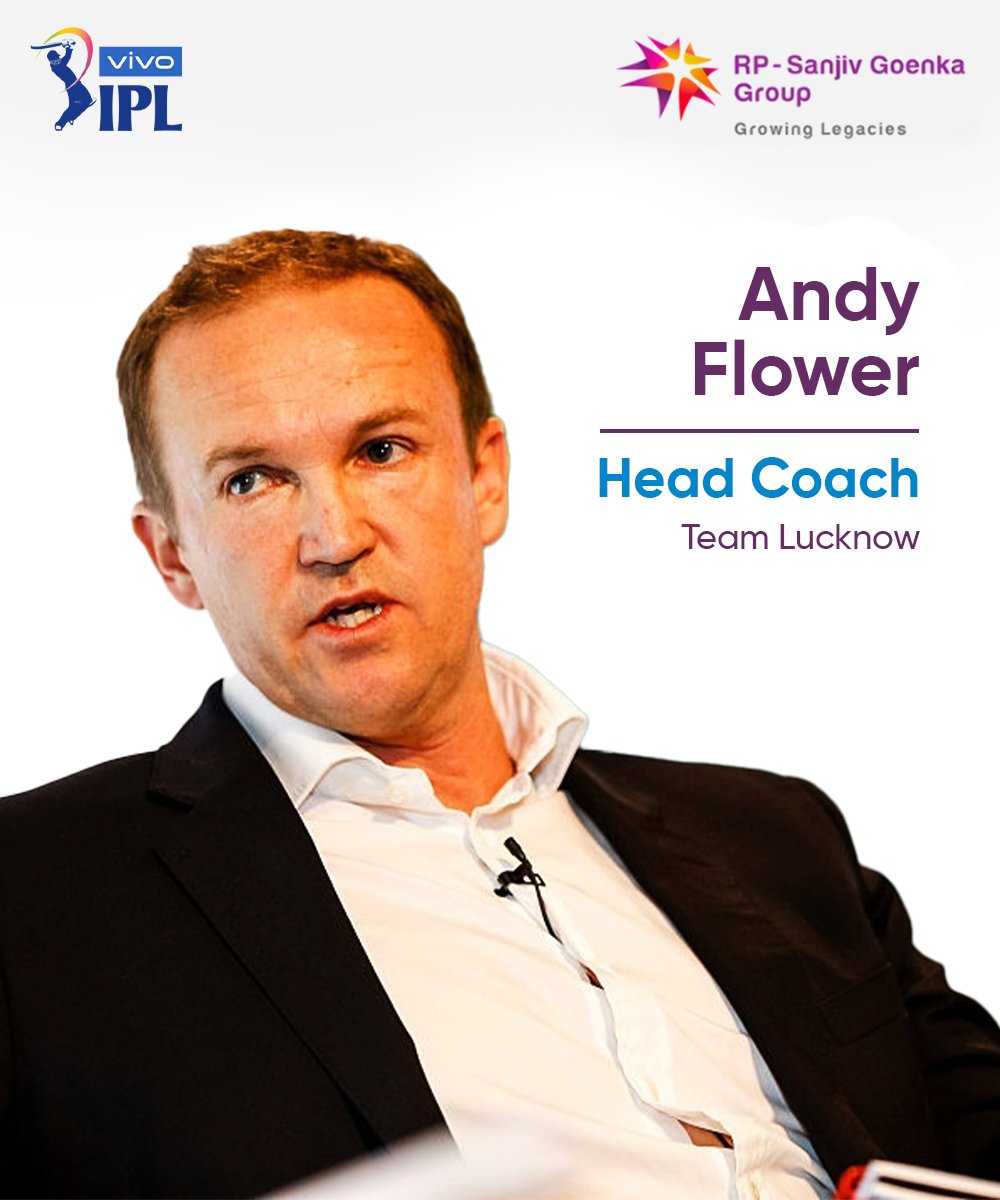 LucknowIPL's tweet photo. Time to bloom with our head coach #AndyFlower. Welcome aboard! 🙌🙏

#TeamLucknow #IPL #IPL2022 https://t.co/xhTf8JCGQH