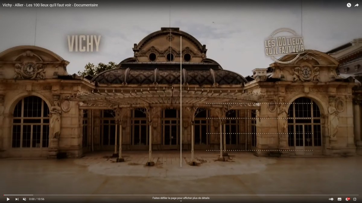 [#Video] 📺 Vichy fait partie des " 100 lieux qu'il faut voir " ! Le documentaire diffusé par France 5 nous replonge dans l'histoire de Vichy et nous fait découvrir quelques uns de ses secrets, tout ce qui fait sa beauté et sa singularité. Bon visionnage !
youtu.be/mFLKpJcJmbQ