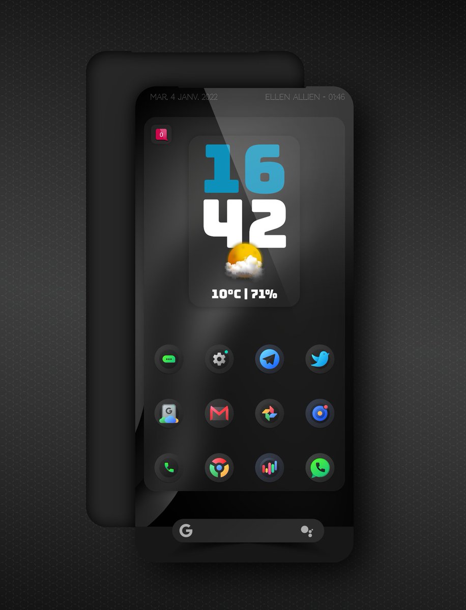 TeboulDavid1's tweet photo. 💫 Tuesday play on #Pixel6Pro 🌊🌊🌊
.
🔘 Icons @thetimeloop
📱 Template in my GDrive
.
#Androidhomescreen 
@Nova_Launcher
#madebygoogle
#hishoot2i 
#wallpaper 
#Android12 
#kwgt 
#kwlp me https://t.co/XspDEXwS6N