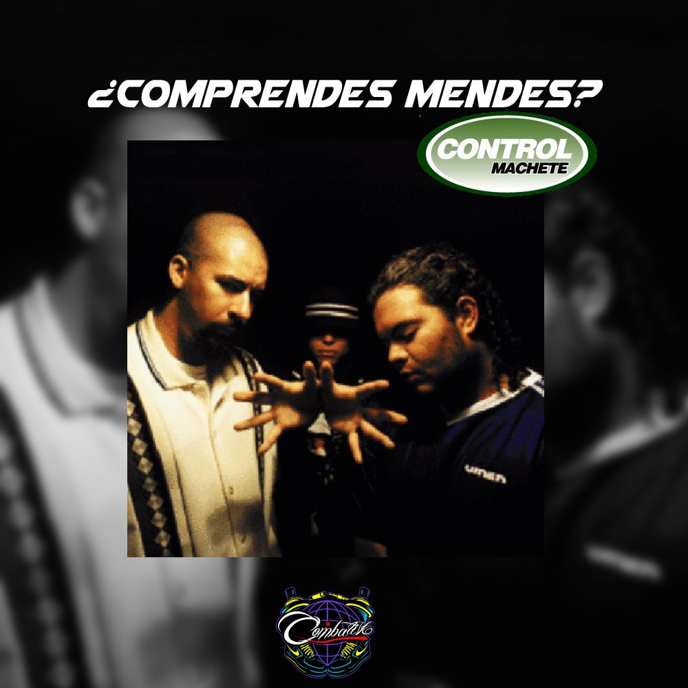 CombativoMedia's tweet photo. 🔥🔥🔥🔥🔥
Hoy hace 25 Años #ControlMachete lanzaba el sencillo que cambiaria la historia del Hip Hop en español, #ComprendesMendes vendría a mover el piso de la música en general.

¡Felices 25 años a un clásico del Rap Mexicano! https://t.co/1aHpwx9jpJ