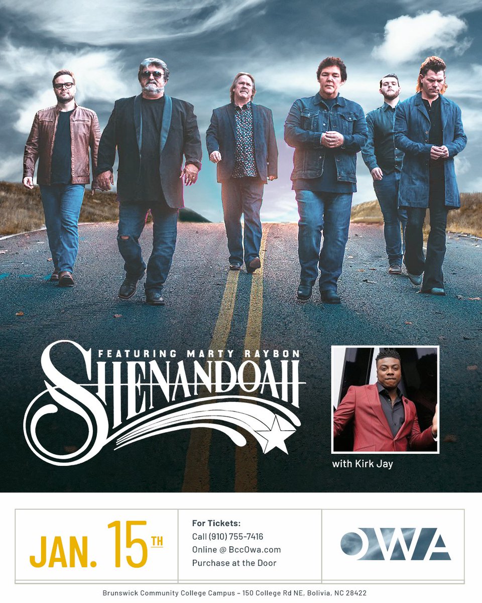 Country music megastars Shenandoah will be LIVE at OWA on January 15th playing all the hits you've come to know and love.  One night only!  Tickets are on sale now at bccowa.com.  #OWALive #CountryMusic #odellwilliamsonauditorium #livemusic
