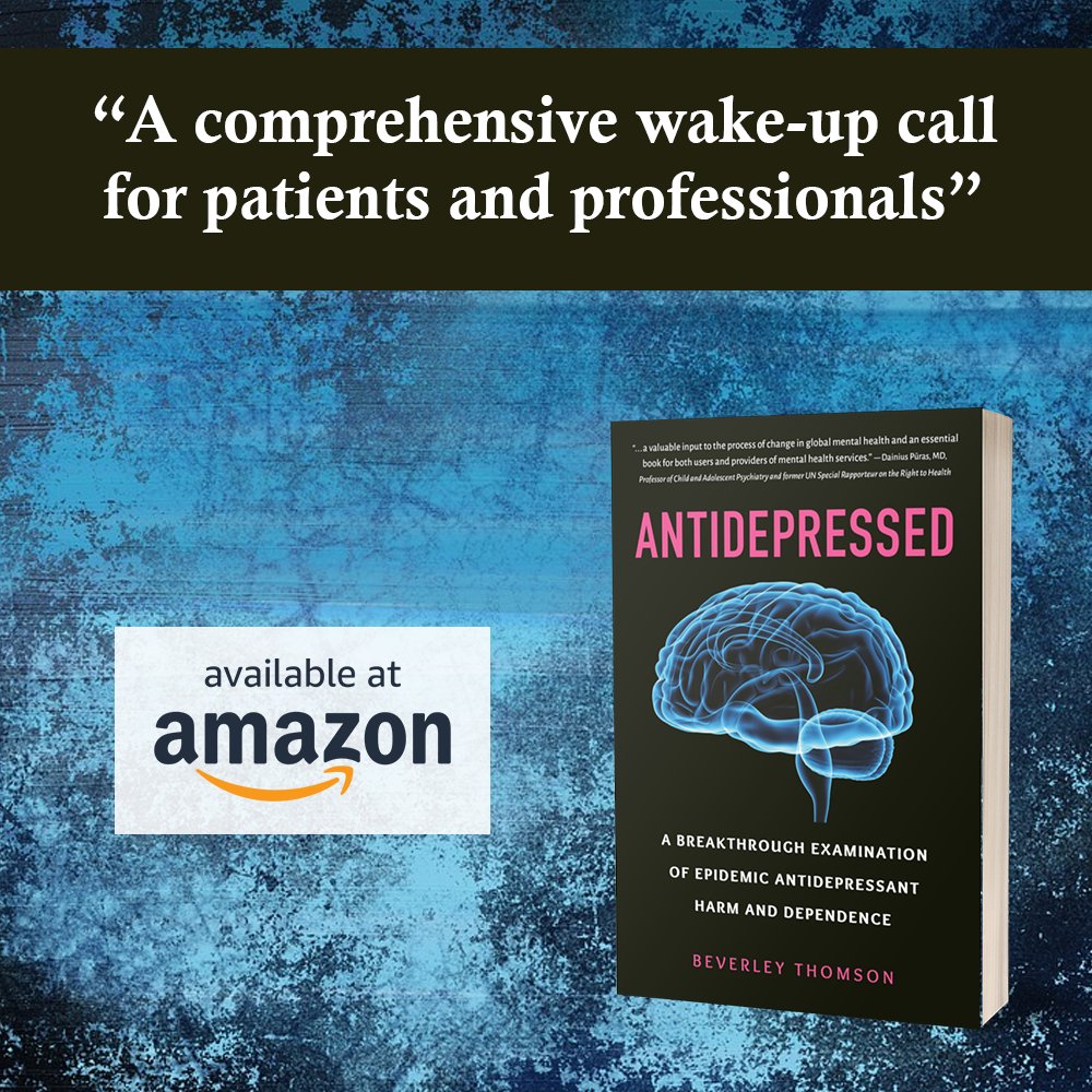 Happy release day to ANTIDEPRESSED by Beverley Thomson! This important new book highlights substantial research regarding the dangers of long-term antidepressant prescribing. Available wherever you buy books including Amazon and B&N.