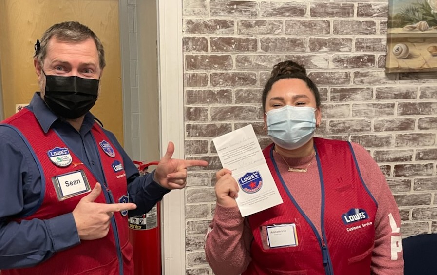 Recognizing Above and Beyond effort from Cashier Annamarie Ruiz at Lowe's 2372 in Saugus MA!  Thanks for all your hard work!  <a href="/Bracken73P/">KevinPBracken73</a> <a href="/SaugusLowes/">Saugus Lowes 2372</a> <a href="/SaugusLowes2372/">Lowe’sTeamSaugus#2372</a> @SanjaPHopper