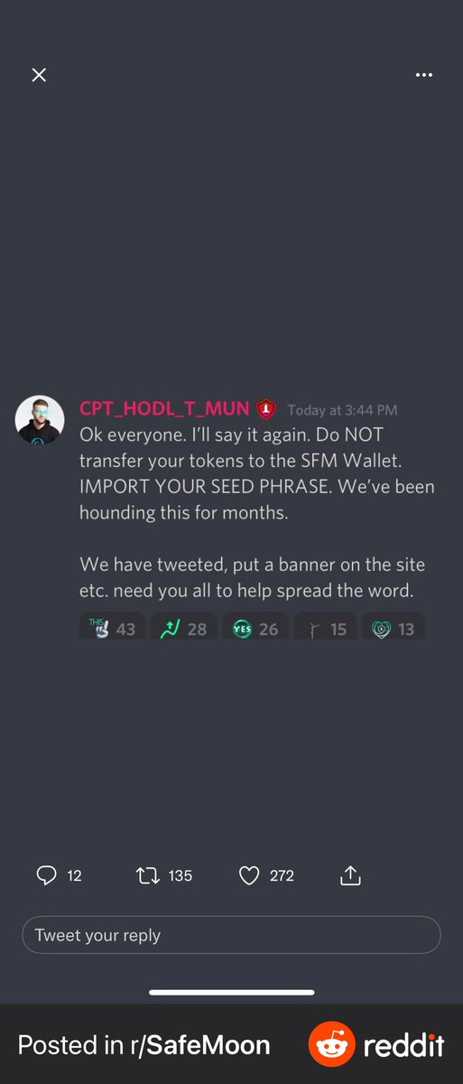 JBijouPhoto's tweet photo. @CptHodl This is the worst way to communicate information. Total fail. Who looks at Reddit and Twitter for important information about their accounts?
Why not email??? And how can you import a seed phrase from Bitmart to the wallet????? 0/10 https://t.co/Ujmkhak85t