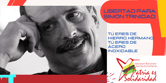 Libertad Ya!! para Simón Trinidad
<a href="/GustavoBolivar/">Gustavo Bolívar</a> <a href="/comunistamexico/">Partido Comunista de México *☭</a> <a href="/leninaulianova/">Lenin Linarez</a> <a href="/ElAndino09/">فالديمار راموس</a> <a href="/IvanCepedaCast/">Iván Cepeda Castro</a> <a href="/ReynaldVillalba/">Reinaldo Villalba V.</a>