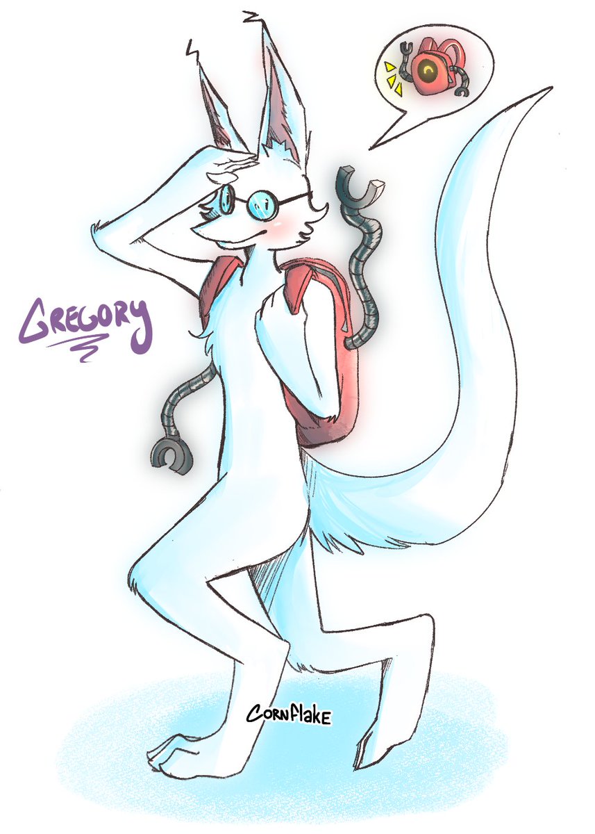 cornflakedrawzz's tweet photo. Art trade I did for @ShlapAngry with their gieeg oc, Gregory! he was so fun to draw lol #gieeg #originalcharacter #arttrade https://t.co/EtgVBltFhW