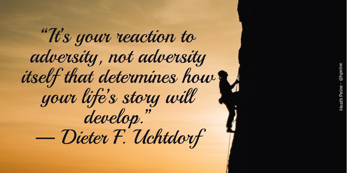 Adversity has been forced upon all educators and students since the pandemic began.  How we react to that adversity and how we model and teach our students to react will determine our futures!