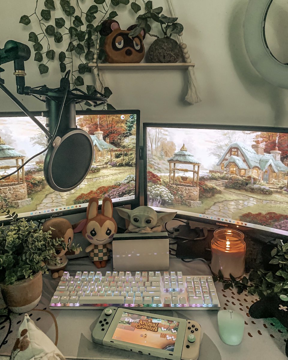 Maryforsythia's tweet image. Hello everyone ✨🧡

Just wanted to share my little set up where I go and unwind each day after work. Anywho keep on going gamers, Don’t forget to drink some Tea &amp;amp; to enjoy the process 🌿

#ACNH #GamingSetup