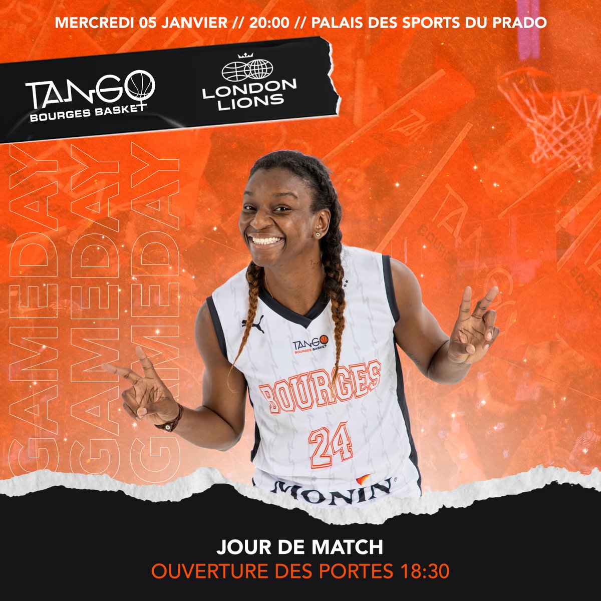 BourgesBasket's tweet photo. ⚜️ Les Tango retrouvent les London Lions ce soir au Prado !
LIVE 👉 https://t.co/0BjN0EGmYR https://t.co/nGfWPKibf5