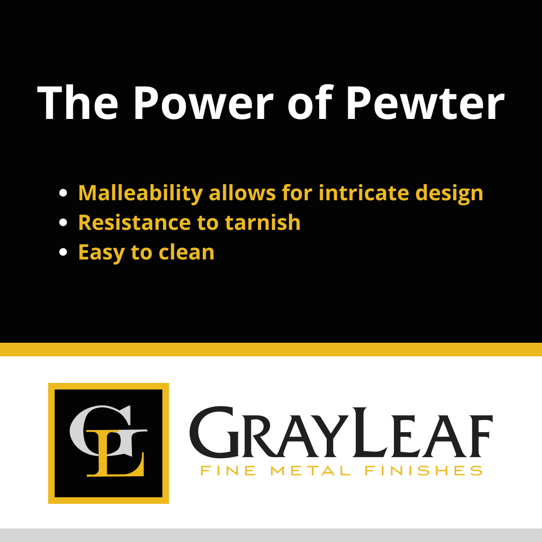 GrayleafStudio's tweet photo. We love working with pewter. Its warmth and resistance to tarnish adds old-world charm to your custom projects. https://t.co/I2GNEQx44V