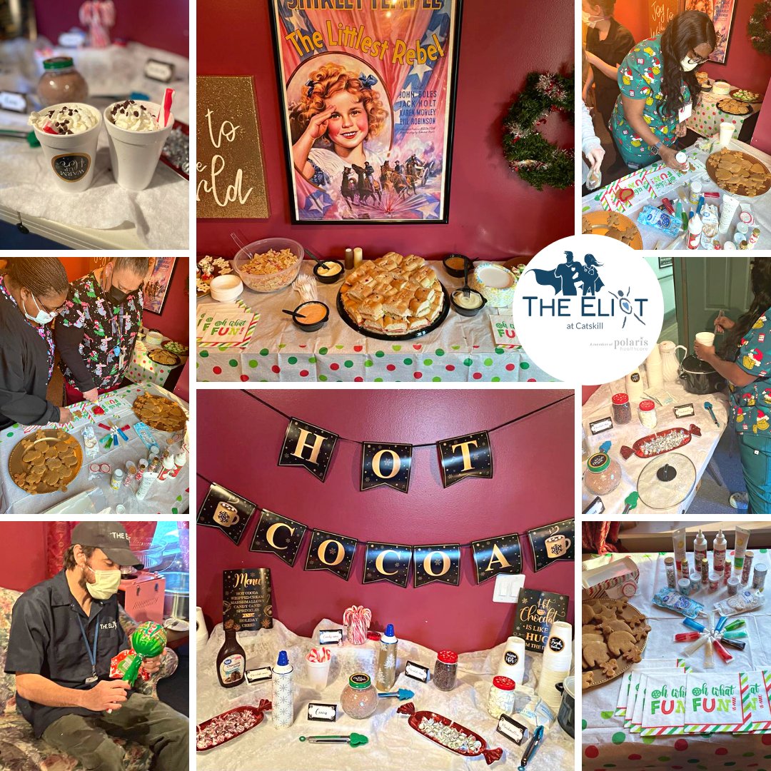 eliotcatskill's tweet photo. The Eliot at Catskill residents and team enjoyed the perfect holiday treat.
There's nothing like eating gingerbread cookies that you designed with a cozy cup of hot cocoa on the side!
 
Congratulations to our cookie decorating winner, Seth! https://t.co/FDZZLpUHM4